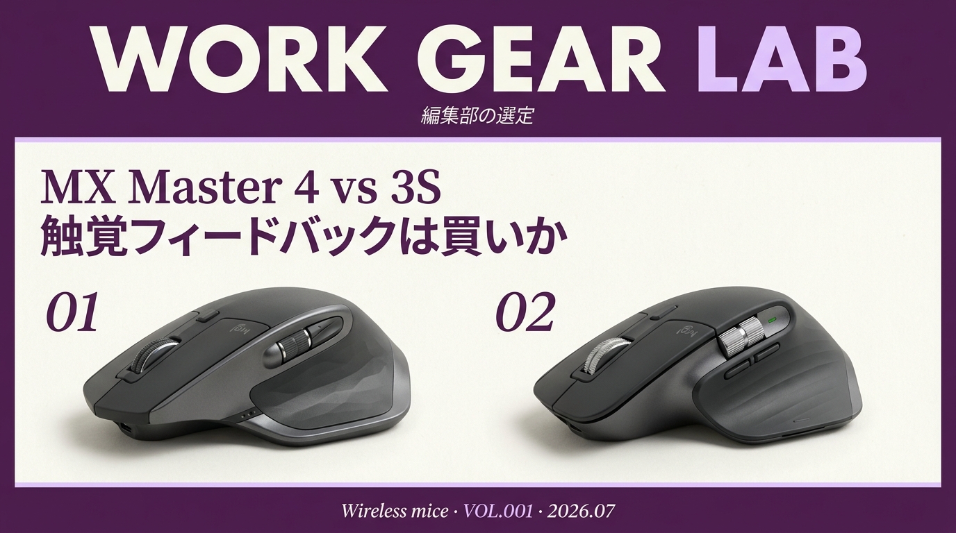 ロジクール MX Master 4 レビュー｜触覚フィードバックは買いか。前世代3Sと徹底比較【2026年版】